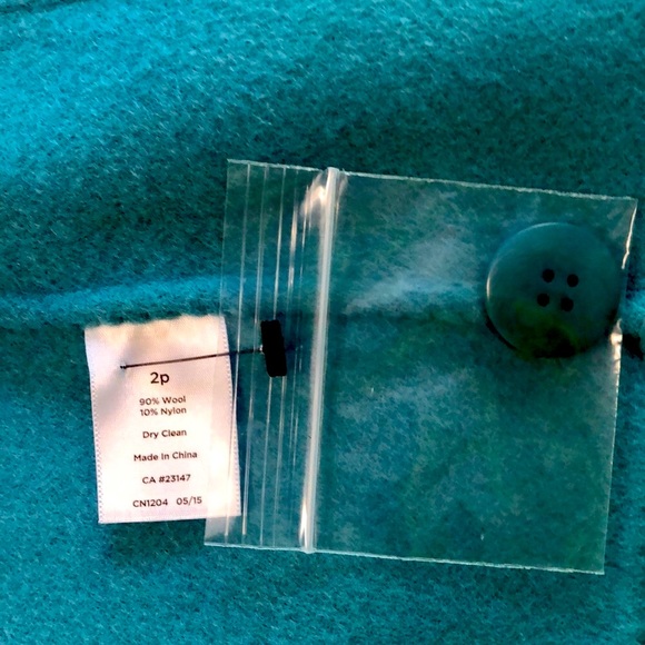 NWT Talbots Turquoise Plush Wool Jacket - Picture 5 of 5